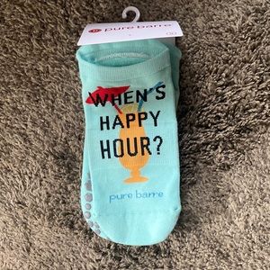 NWT Pure Barre Happy Hour Small SOCKS